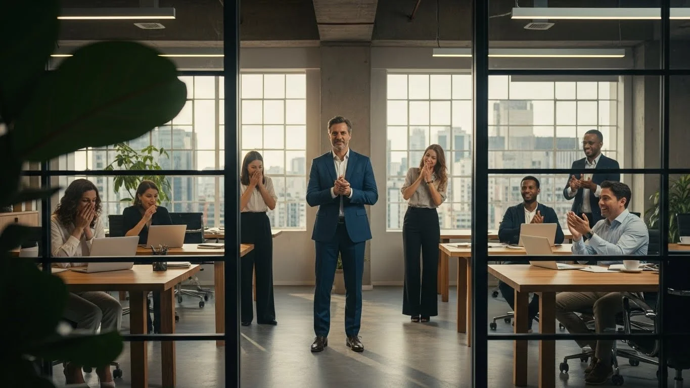 Empresário Surpreende Funcionários